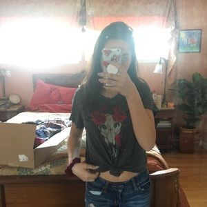 Skull and Rose band t-shirt